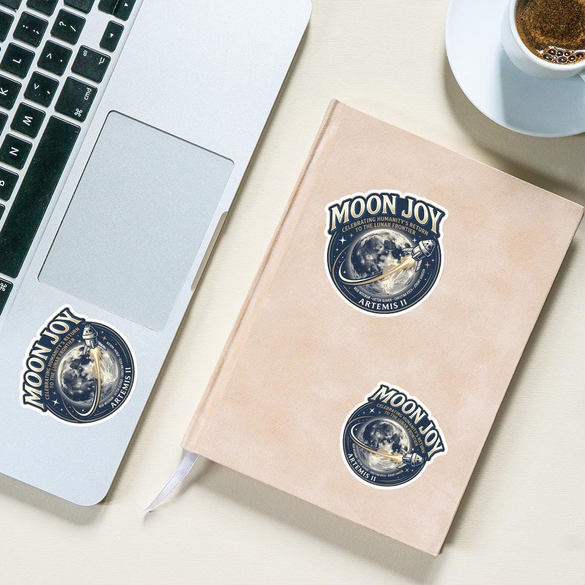 Artemis II Lunar Mission Sticker, Crewed Moon Flyby Decal, Premium ...