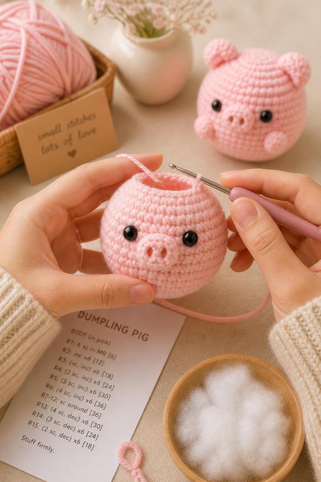 Amigurumi Animal Pattern Bundle PDF, Kawaii Crochet Pig Bunny Fox Cat ...