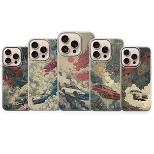 JDM Drift Cars Phone case, Japanese Dragon Retro iPhone 17,16,15,14,13,12,11 Pro Max a17,a16,a56,S22,S23,S24,S25,S26 Ultra,FE Pixel8,9,10