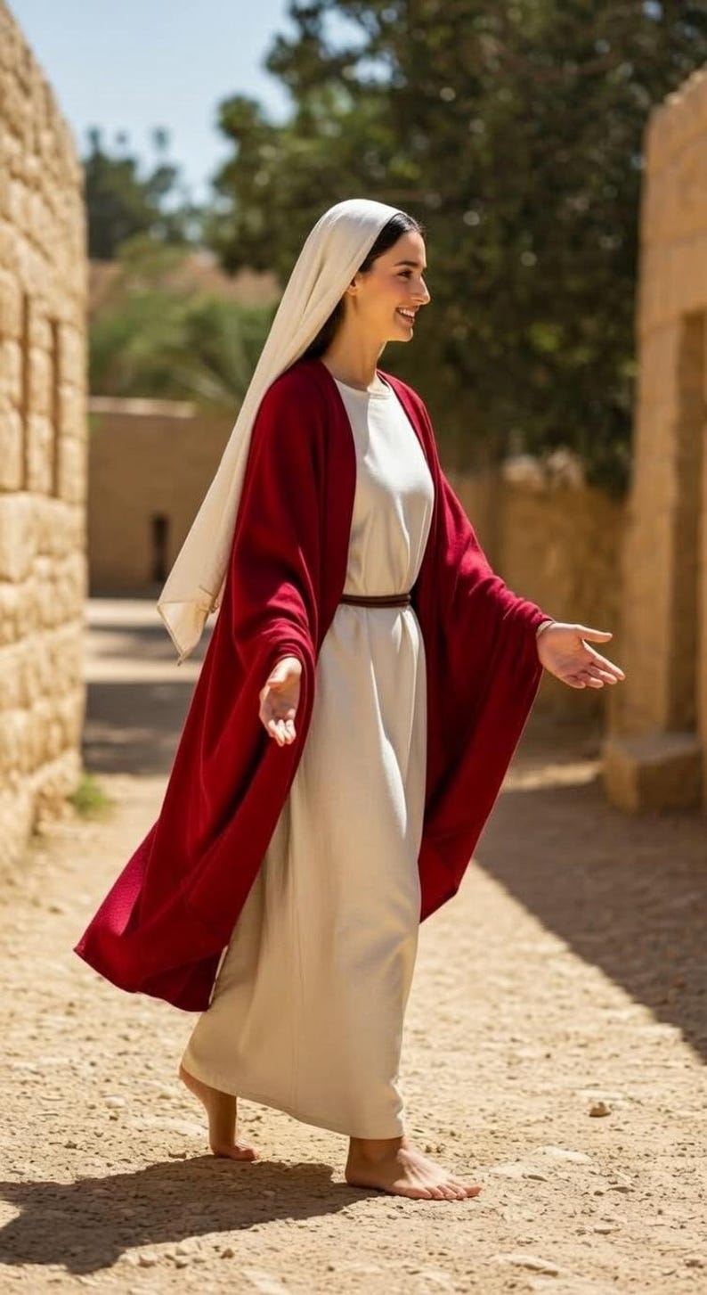 Biblical Mary Costume Women Nativity Robe Christian Church Play ...