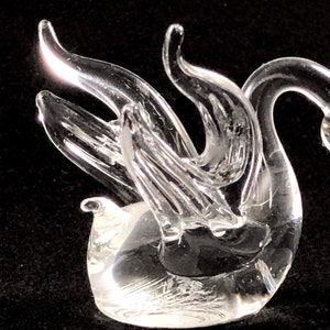 Clear Glass Swan