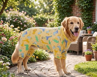 Dinosaur Dog Pajamas, Funny Pet Jumpsuit, Cute Dog Onesie, Puppy Sleepwear, Cozy Pet Outfit, Small Dog Clothes Gift
