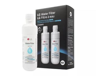 LG LT1000P PACK of 2 6-Month/200 Gallon Refrigerator Replacement Water Filter, Reduces