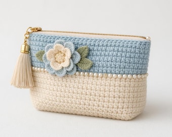 Patrón de bolso de mano de ganchillo Belle Rose (PDF) – Tutorial para un elegante bolso floral