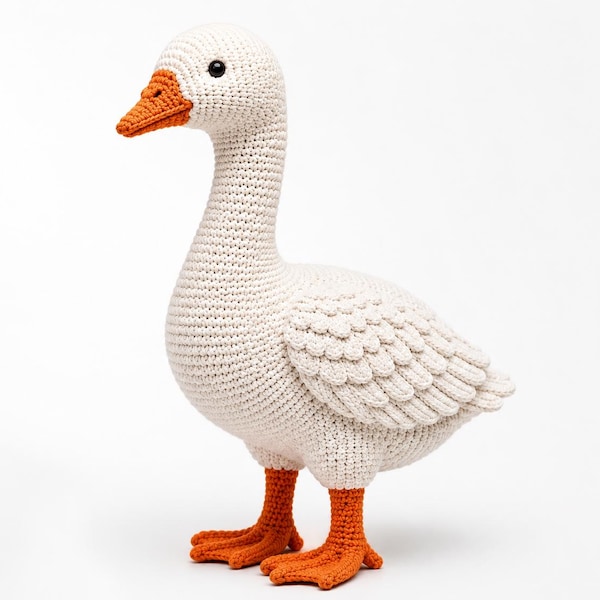 Realistic Goose Amigurumi Crochet Pattern | Farmhouse Plush Toy DIY (PDF Download)