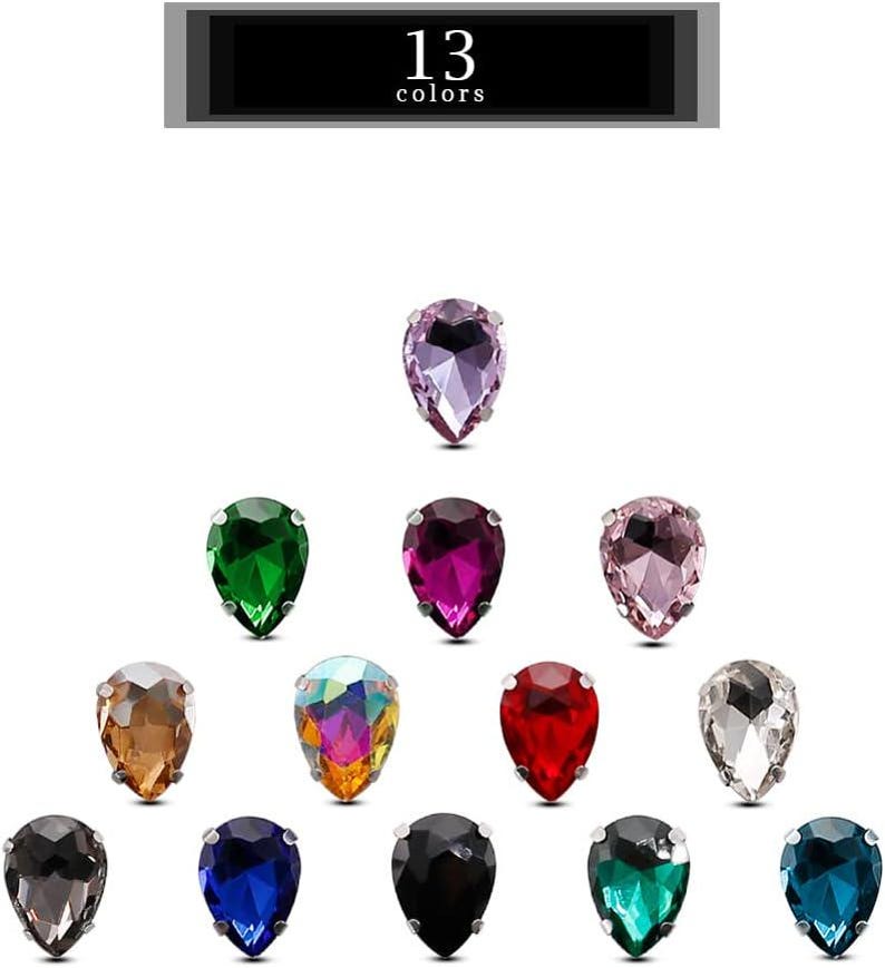 Glass Sew-on Rhinestones: Mixed Shapes Crystal Gems With Silver Claw ...
