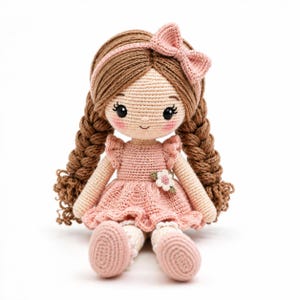Handmade Toy for Children Fanny Mia Doll Crochet Pattern PDF, Amigurumi Doll Tutorial, Digital Download Sewing Pattern, DIY Plush Gift.