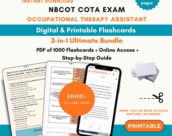 Occupational Therapy Assistant Flashcards 2026 | NBCOT COTA Exam Flashcards | Cota Exam Prep | Cota Notes | Occupational Therapy Assistant