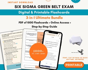 Six Sigma Green Belt Flashcards 2026 | CSSGB Exam Flashcards | Six Sigma Green Belt | Six Sigma Green Belt Notes | Six Sigma Green Belt Exam