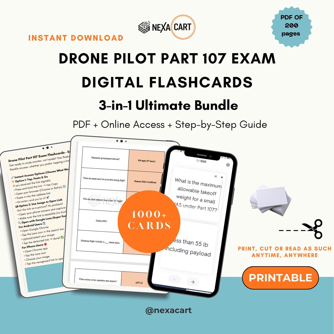 Drone Pilot Part 107 Exam Flashcards 2026 | Drone Pilot Part 107 ...