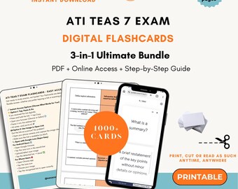 ATI Teas 7 Exam Flashcards 2026 | ATI Teas 7 Exam Flashcards | ATI Teas 7 Exam | Ati Teas 7 | Teas 7 Test Flashcards | Teas 7 Entrance Exam