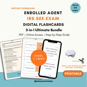 Flashcards voor het Enrolled Agent-examen 2026 | Enrolled Agent-examen | Enrolled Agent-examenvoorbereiding | Enrolled Agent-aantekeningen | Meer dan 1000 flashcards voor het Enrolled Agent-examen