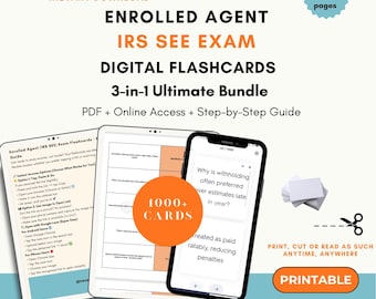 Enrolled Agent Exam Flashcards 2026 | Enrolled Agent Flashcards | IRS SEE Exam Prep Flashcards | IRS Exam Flashcards | IRs procedures Exam