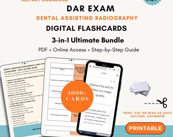 Dental Oral Radiography Exam Flashcards 2026 | Dental Assisting Radiography Exam Flashcards | DAR Exam Flashcards | DAR Exam Prep | DAR Exam
