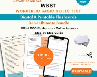 WBST Flashcards 2026 | Wonderlic Basic Skills Test | Wbst Review | Wbst Notes | Wbst Study | Wbst Review | Wbst | Wbst Exam Prep | Wbst