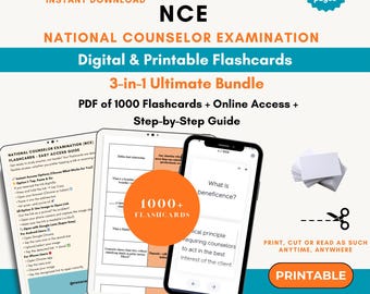 Nce Flashcards 2026 | National Counselor Examination Flashcards | National Counselor Examination | Nce | Nce Notes | Nce Study | Nce Review