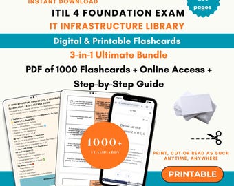 ITIL 4 Foundation Exam Flashcards 2026 | IT Infrastructure Library Exam Prep | Itil 4 Foundation Certification | IT Service Management Exam