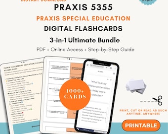 Praxis Special Education (5355) Exam Flashcards 2026 | Praxis Special Education Exam | Praxis 5355 Exam Flashcards | Praxis 5355 Exam Prep