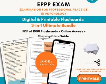 EPPP Exam Flashcards 2026 | Examination for Professional Practice in Psychology | Eppp Exam | Eppp | Eppp Study | Eppp Review | Eppp Notes