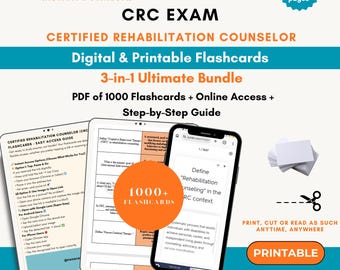CRC Exam Flashcards 2026 | Certified Rehabilitation Counselor | Rehabilitation Counselor Exam | Crc Exam | Crc Notes | 1000+ Crc Flashcards
