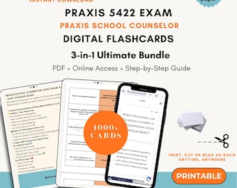 Praxis 5422 School Counselor Exam Flashcards 2026 | Praxis 5422 Exam Flashcards | Praxis School Counselor Exam | Praxis 5422 Exam