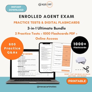 Pakket met voorbereiding op het Enrolled Agent-examen 2026 | Oefentests voor Enrolled Agent | Flashcards voor Enrolled Agent | Enrolled Agent-examen | EA-examen | EA-studie