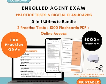 Enrolled Agent Exam Prep Bundle 2026 | Enrolled Agent Practice Tests | Enrolled Agent Flashcards | Enrolled Agent Exam | Ea Exam | Ea Study