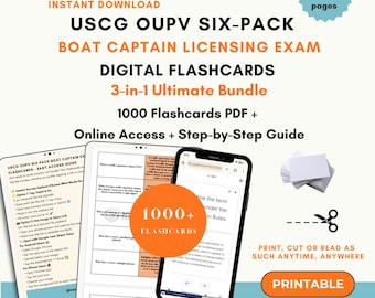 Boat Captain Exam Flashcards 2026 | USCG OUPV Six-Pack Exam | Boat Captain Flashcards | Oupv Six Pack Exam | Boat Captain Exam | Oupv Notes