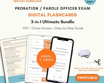 Probation Parole Officer Exam Flashcards 2026 | State Probation Exam Prep | Probation Officer Exam | Parole Officer Exam | Probation Parole