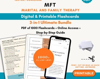 MFT Exam Flashcards 2026 | Marital and Family Therapy Exam | Mft Flashcards | Mft Review | Mft Exam | Mft Study Material | Mft Notes | Mft
