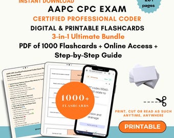 AAPC CPC Flashcards 2026 | Certified Professional Coder | Medical Coding Exam | Cpc Exam | Cpc Study | Cpc Notes | Cpc Review | Aapc Cpc