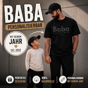 Personalized Dad Shirt with Birth Year | Father's Day Gift for Dad | Babalar Günü Hediyesi | Minimalist Modern Dad Shirt