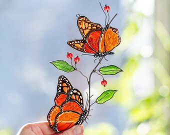 Stained Glass Butterfly Suncatcher - Mothers Day Gifts