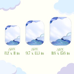 Stained glass cloud mirror available in three sizes small medium large
