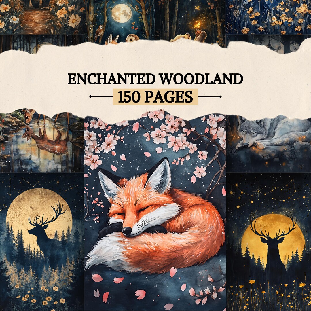 Enchanted Woodland Junk Journal Kit, Forest Junk Journal Paper, Vintage ...