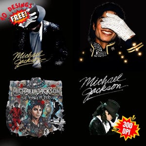 Michael Jackson King of Pop Png Design | Halftone MJ Graphic | Vintage Style T-Shirt Print | Sublimation PNG | Poster PNG | Digital Download