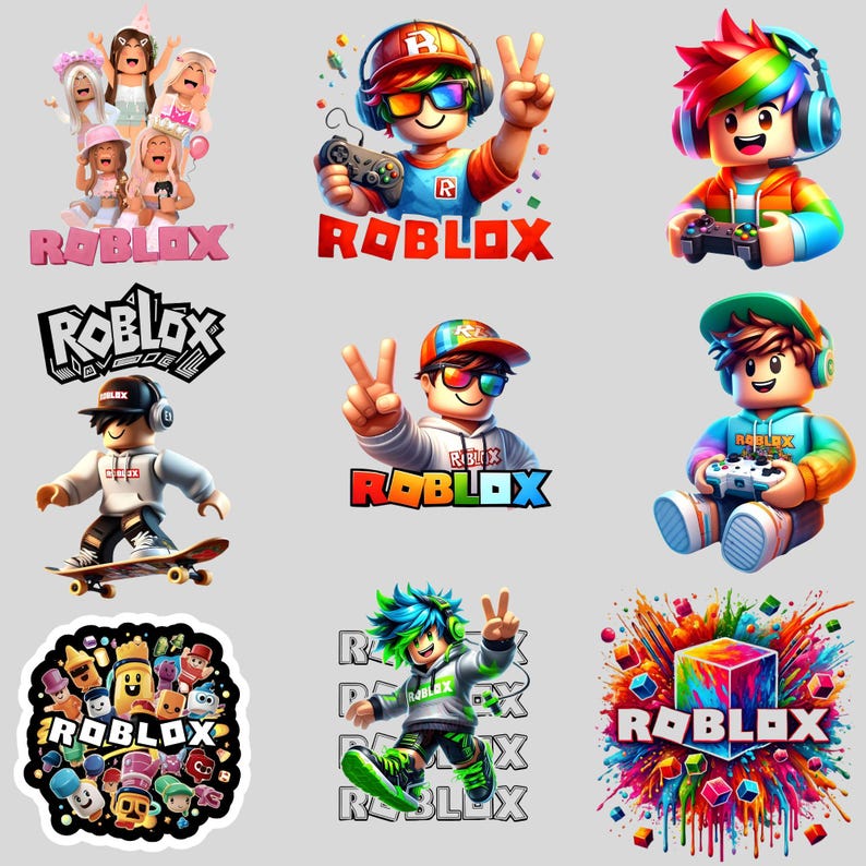 Paquete de imágenes PNG de Roblox, imágenes PNG de jugadores de Roblox