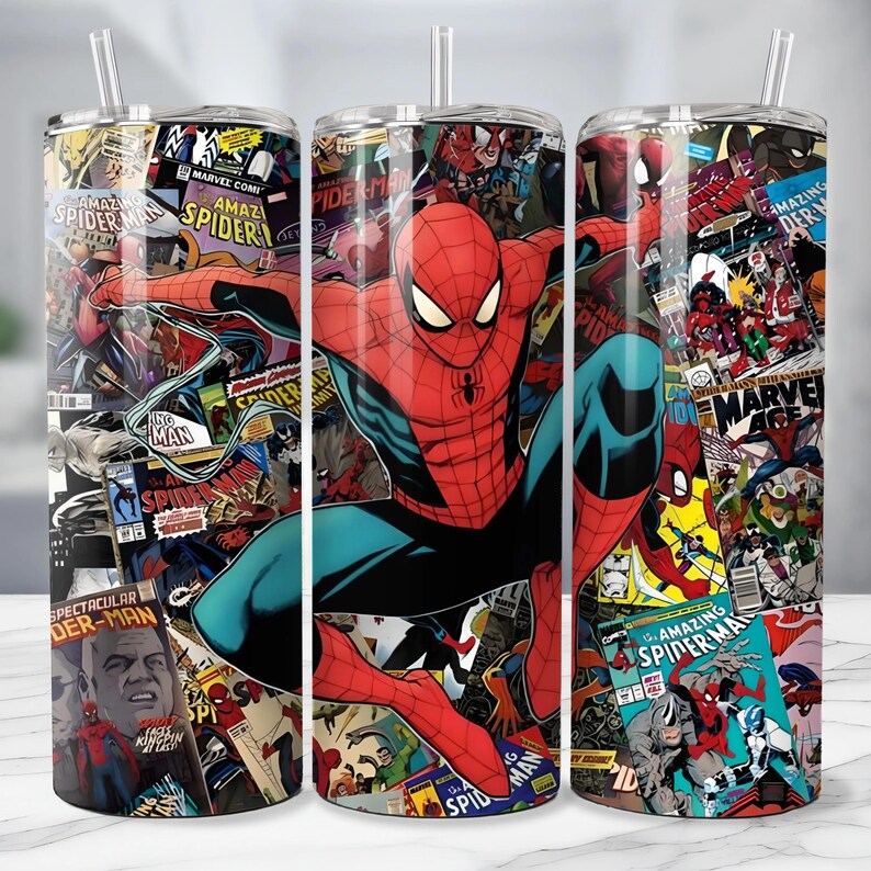 470+ Spiderman Tumbler Wraps, Skinny Tumbler PNG Sublimation Design (Digital Download) image 17