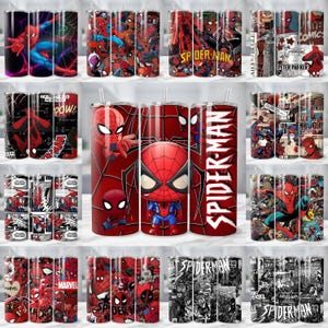 470+ Spiderman Tumbler Wraps, Skinny Tumbler PNG Sublimation Design (Digital Download) image 2