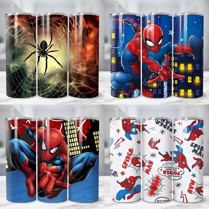 470+ Spiderman Tumbler Wraps, Skinny Tumbler PNG Sublimation Design (Digital Download) image 10