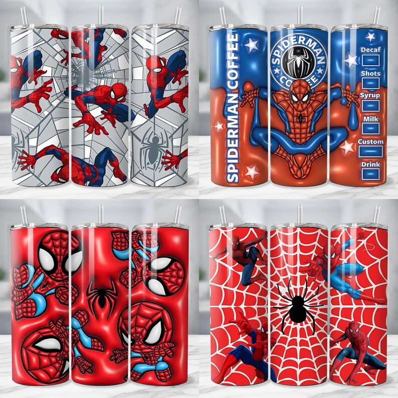 470+ Spiderman Tumbler Wraps, Skinny Tumbler PNG Sublimation Design (Digital Download) image 11