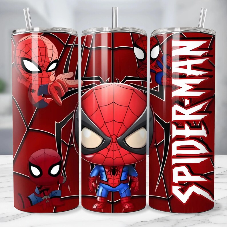470+ Spiderman Tumbler Wraps, Skinny Tumbler PNG Sublimation Design (Digital Download) image 13