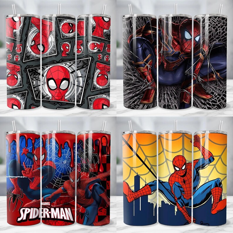 470+ Spiderman Tumbler Wraps, Skinny Tumbler PNG Sublimation Design (Digital Download) image 6