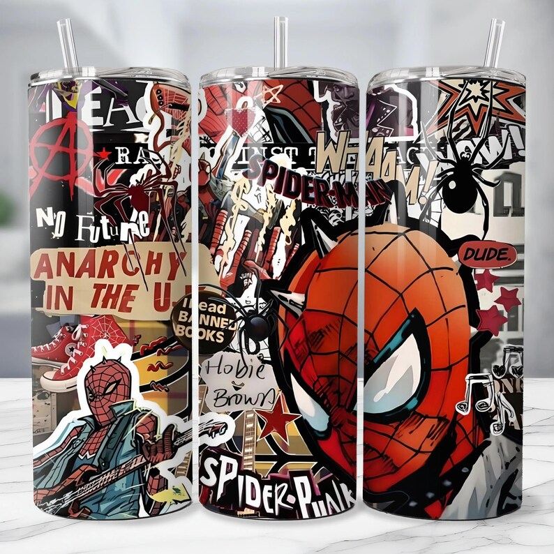 470+ Spiderman Tumbler Wraps, Skinny Tumbler PNG Sublimation Design (Digital Download) image 16
