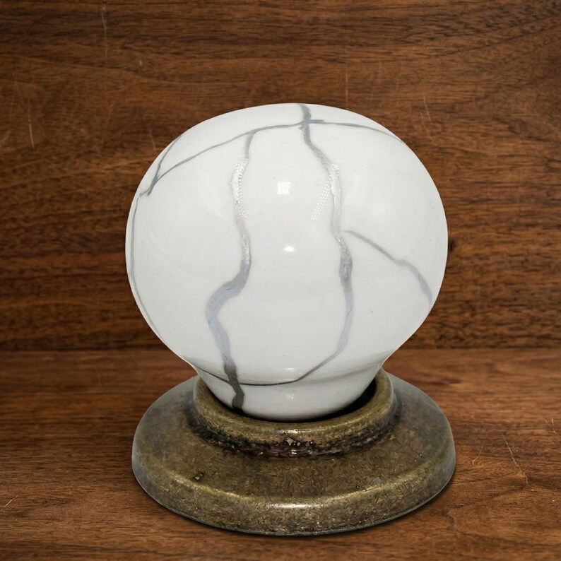 Marble Pattern Drawer Knobs Cabinet Pulls Round Stone Dresser Handles Kitchen Furniture Hardware White