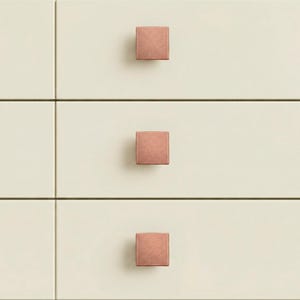 Pomelli moderni quadrati per mobili - Ottone anticato, cromo, nero, rame, oro, maniglie minimaliste per mobili