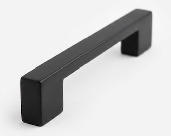 Modern Matte Black Cabinet Pulls Minimalist Drawer Handles for Kitchen Bathroom Furniture Hardware