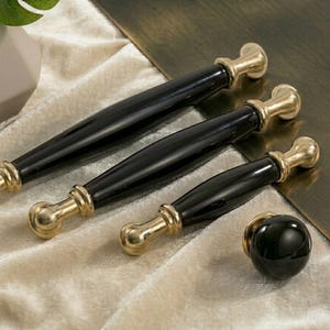 Porcelain Cabinet Knobs Antique Brass Pulls Vintage Handles Cream Pink White Black