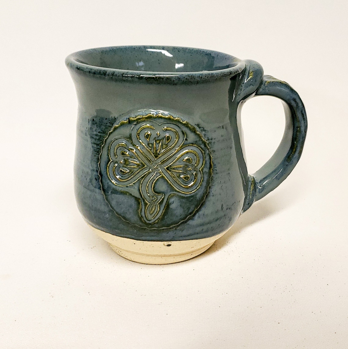 Irish Pottery Coffee Mug/Shamrock and Celtic Designs/Irish Etsy