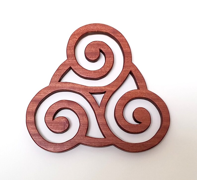 Celtic Knot Wood Trivet/wall Hanging With Triskele Celtic Etsy